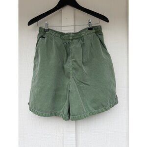 CrazyShirts Hawaii Mens L 5" Green TI LEAF DYED Twill CrazyShorts Vintage